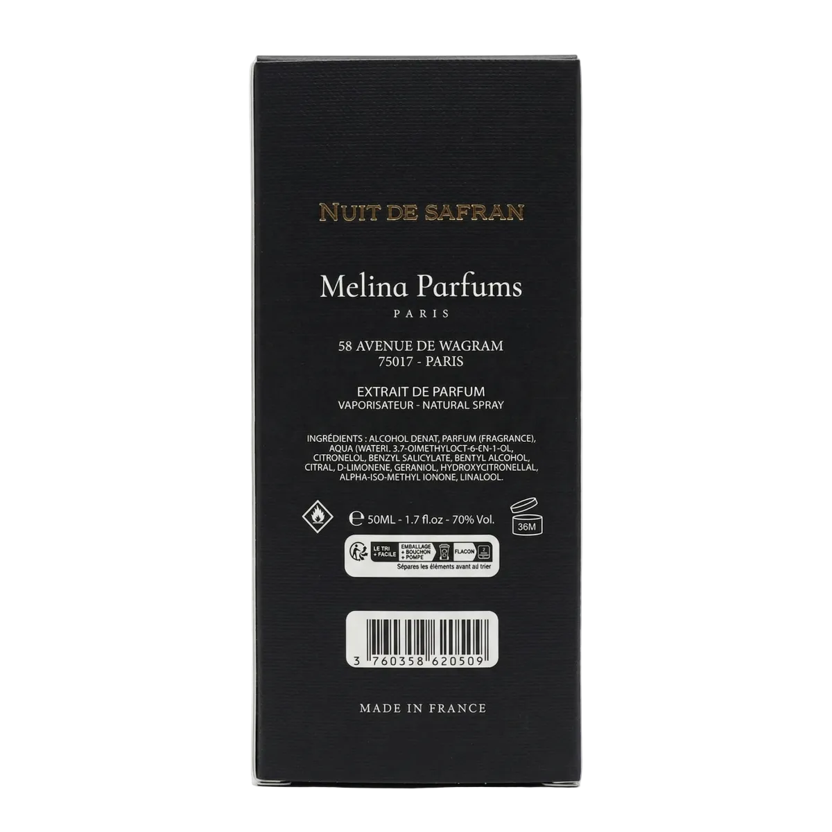 Nuit de Safran Édition L’Obsidienne Extrait de Parfum Mixte